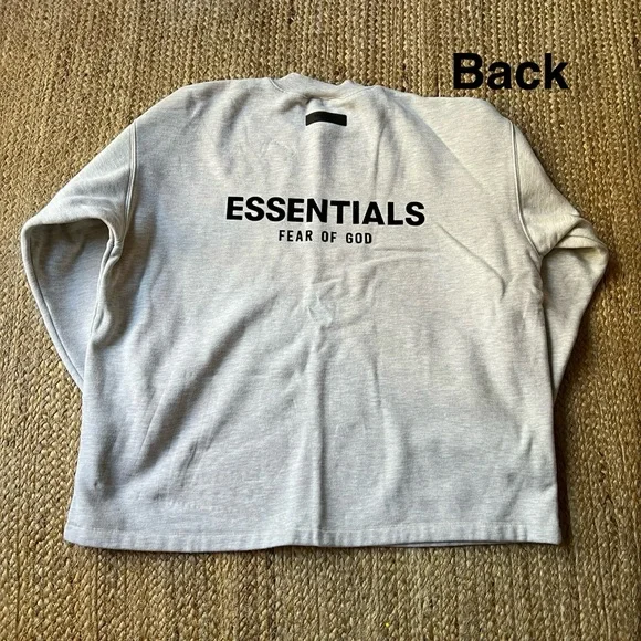 Essentials Fear of God Light Gray Oatmeal Crewneck Sweatshirt - Picture 8 of 8